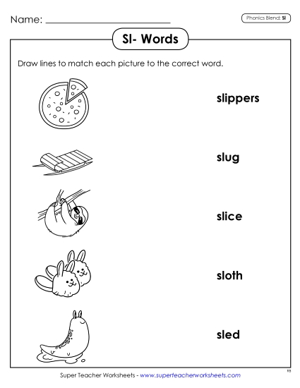 Matching Worksheet 