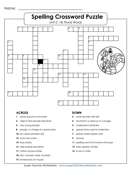 Crossword Puzzle (C-18)