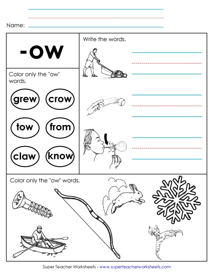 Worksheet 2 (-ow Words)