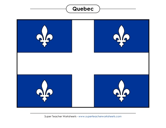 Quebec Flag (Full Colour)