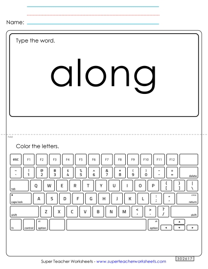 Type the Word: Along