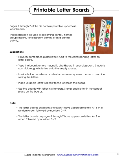 Letter Boards - Uppercase