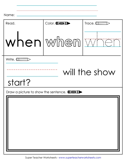 Worksheet 3: When