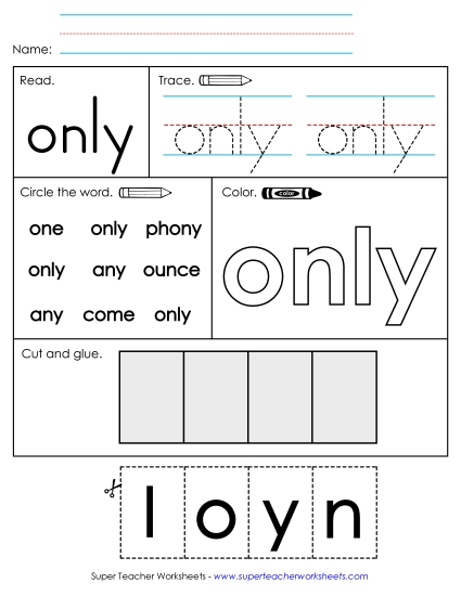 Worksheet 2: Only