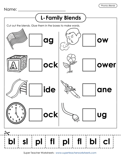 Complete the Word (Cut and Glue)