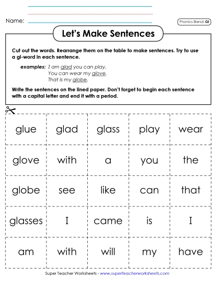 Let\'s Make Sentences (Gl-)