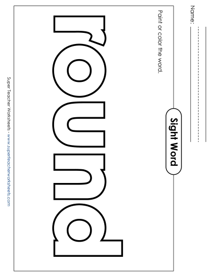 Paint or Color: Round