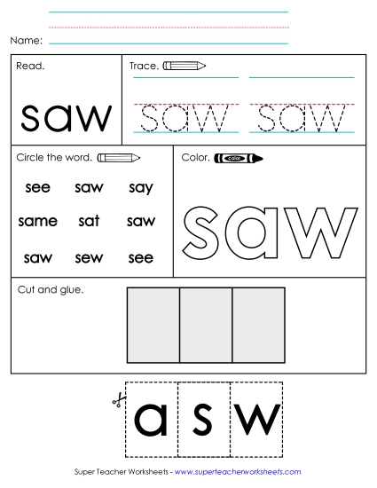 Worksheet 2: Saw