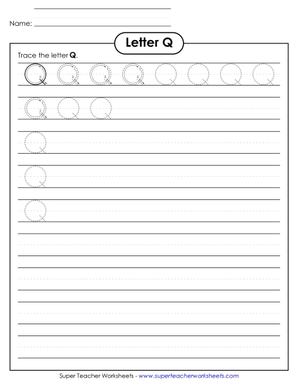 Uppercase Q (Smaller Font Size)