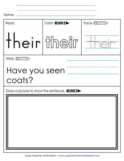 Worksheet 3: Their