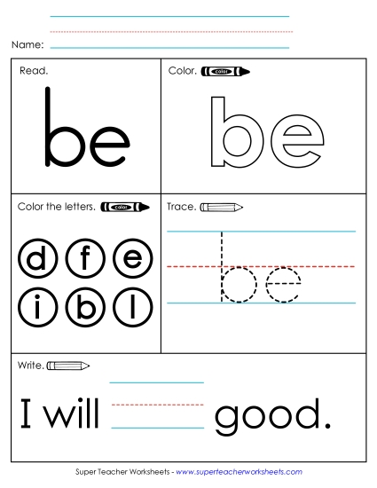 Worksheet 1: Be