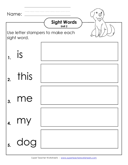 Letter Stampers (Unit 2)