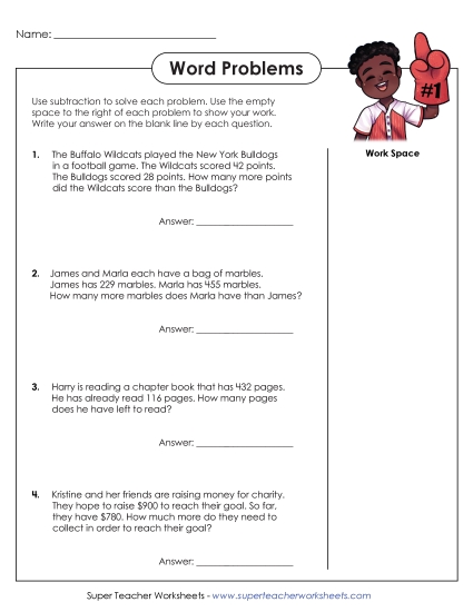 Subtraction Word Problems