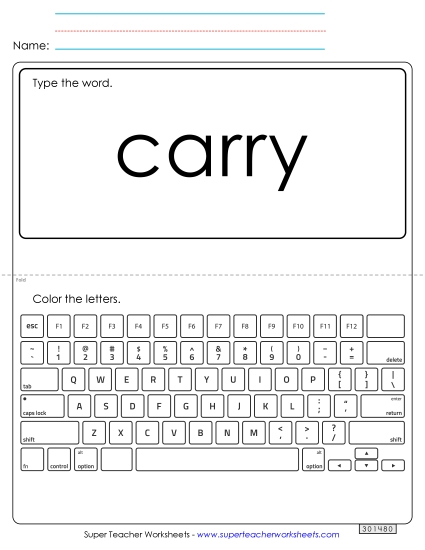 Type the Word: Carry