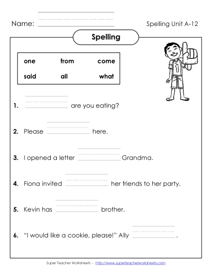 Complete the Sentences (A-12)