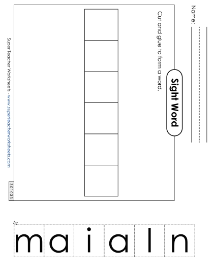 Large Cut-and-Glue: Animal