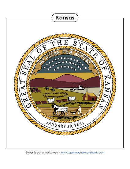 Kansas State Seal (Full-Color Version)