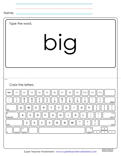 Type the Word: Big