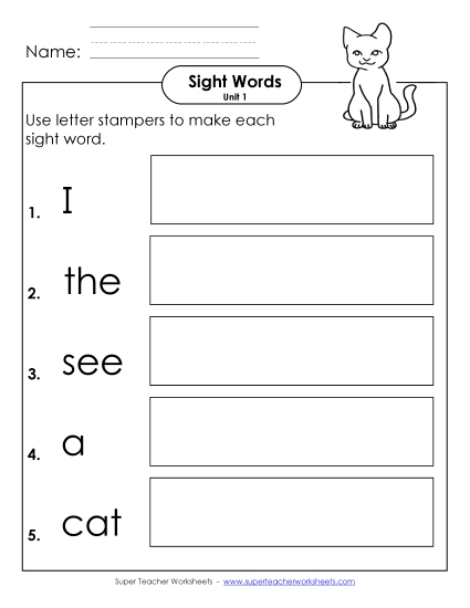 Letter Stampers (Unit 1)