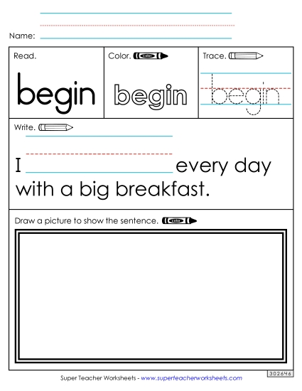 Worksheet 3: Begin