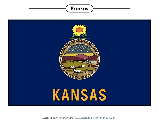 Kansas State Flag (Full-Color Version)