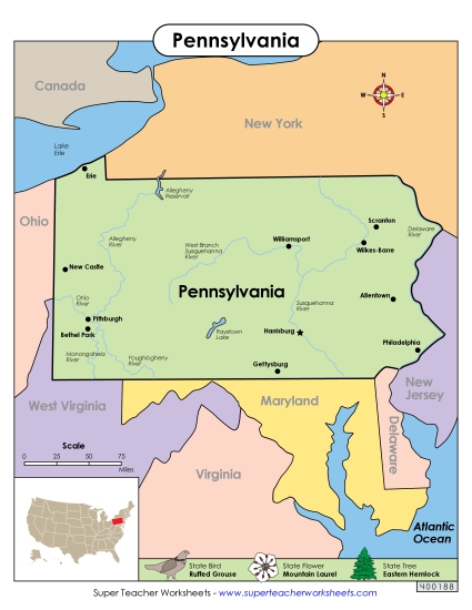 Map of Pennsylvania
