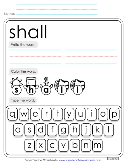 Write, Color, Type: Shall