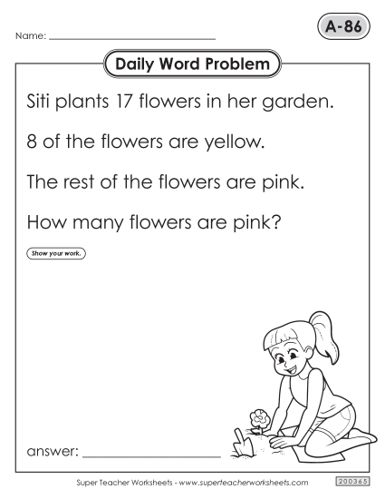 Daily Word Problems <br>A-86 through A-90