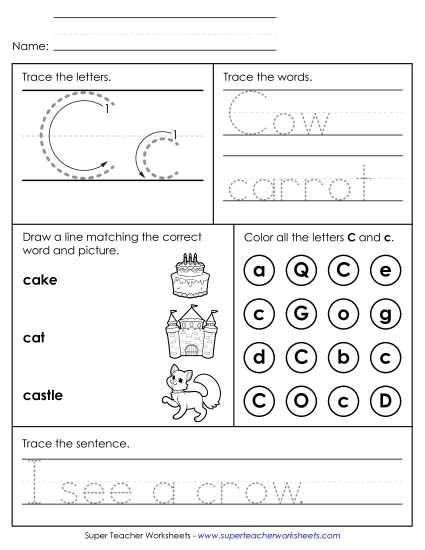 Letter C - Mixed Skills (Intermediate)