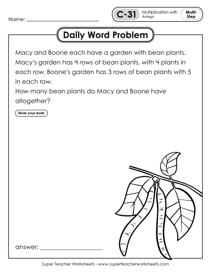 Daily Word Problems<br>C-31 through C-35