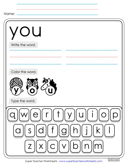 Write, Color, Type: You