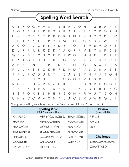 Word Search (E-25)