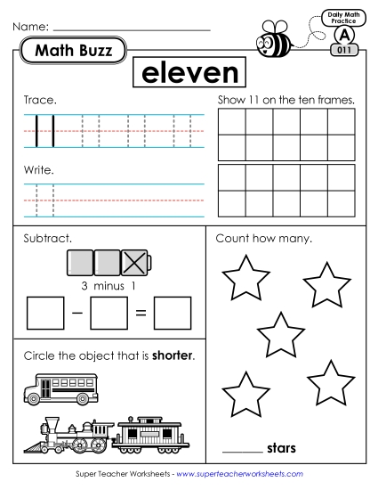 Math Buzz: Week 3<br>Worksheets 11 through 15
