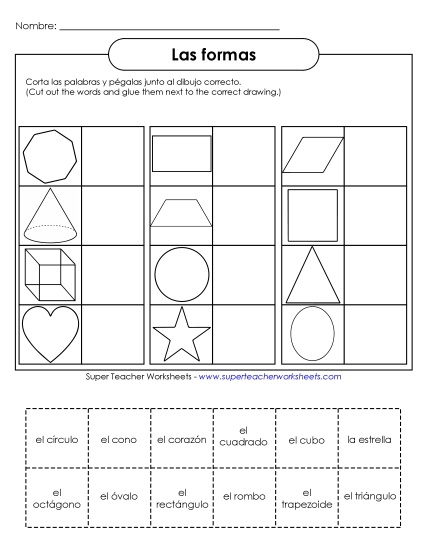 Cut-and-Glue: Shapes