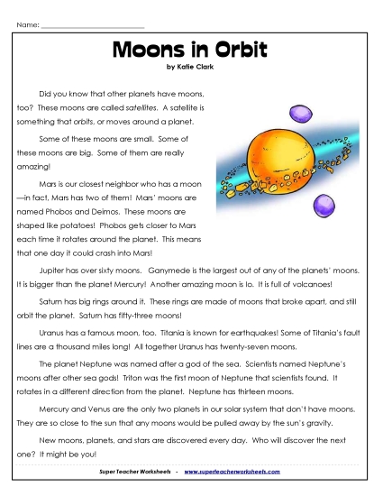 Moons Article & Questions