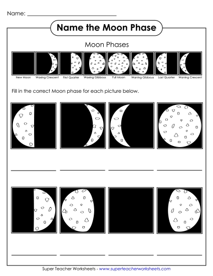 Name the Moon Phase w/ Guide