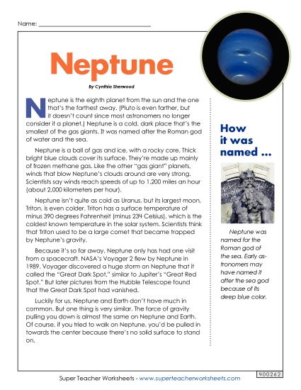 Neptune Article & Questions