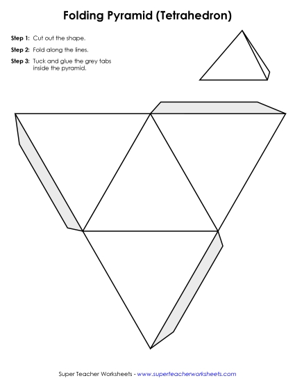 Foldable Tetrahedron (Pyramid with Triangular Base)