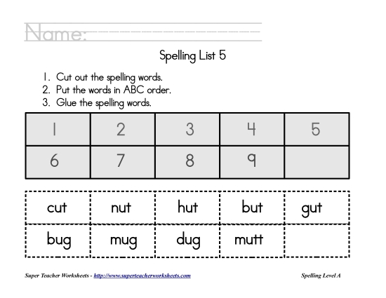 List 5:&nbsp; ABC Order