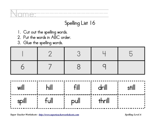 List 16:&nbsp; ABC Order