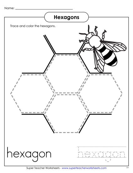 Hexagons - Honeycomb Geometry Worksheet