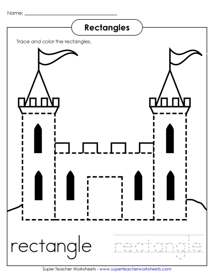 Rectangles - Castle Geometry Worksheet