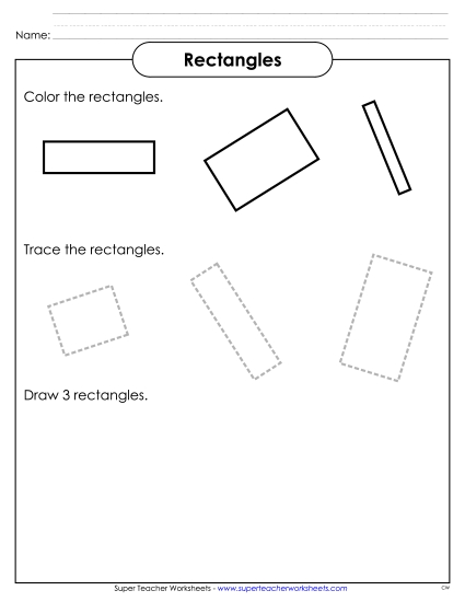 Rectangles Geometry Worksheet