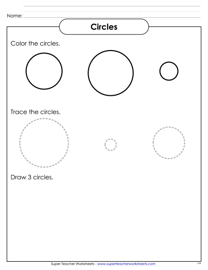 Circles Free Geometry Worksheet