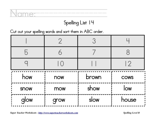 List 14:&nbsp; ABC Order
