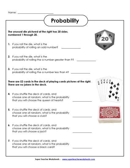 Probability Cards (Intermediate)