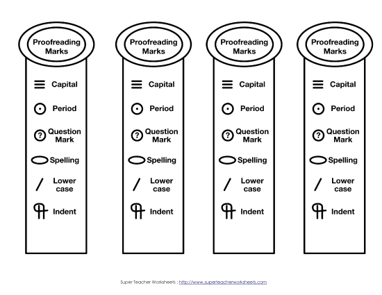 Proofreading Bookmarks - Basic