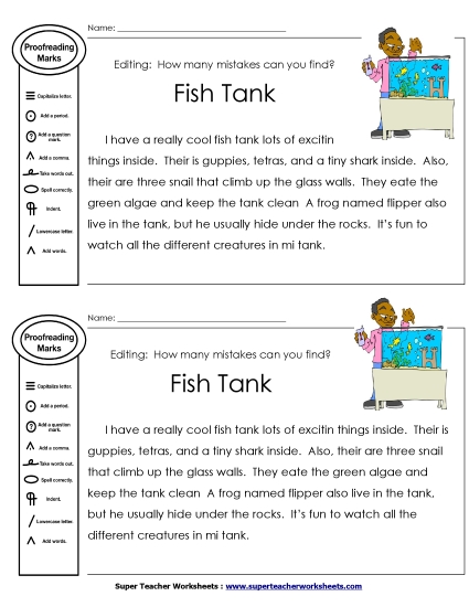 Proofreading: Fish Tank