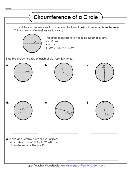 Circumference of a Circle 1