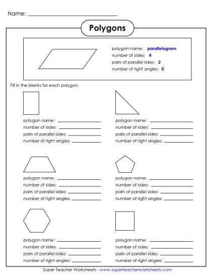 Polygon Sides, Angles, and Lines